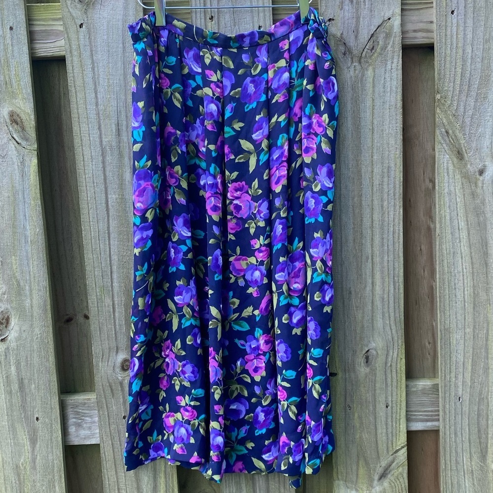 Leslie Fay Vintage Floral Skirt 🌸
